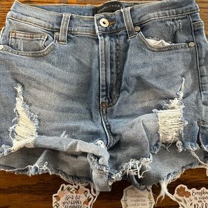Kendall & Kylie Women Ripped Jean Shorts
